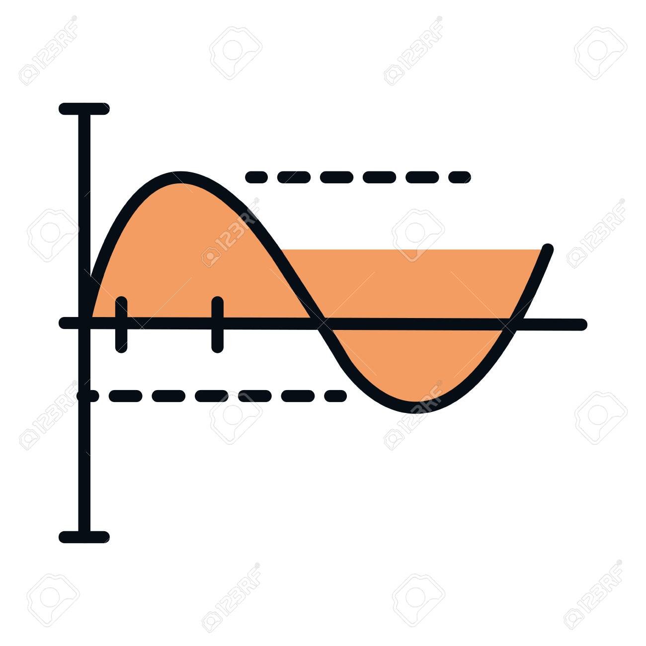 math education school science calculus diagram analysis line and fill style icon vector illustration