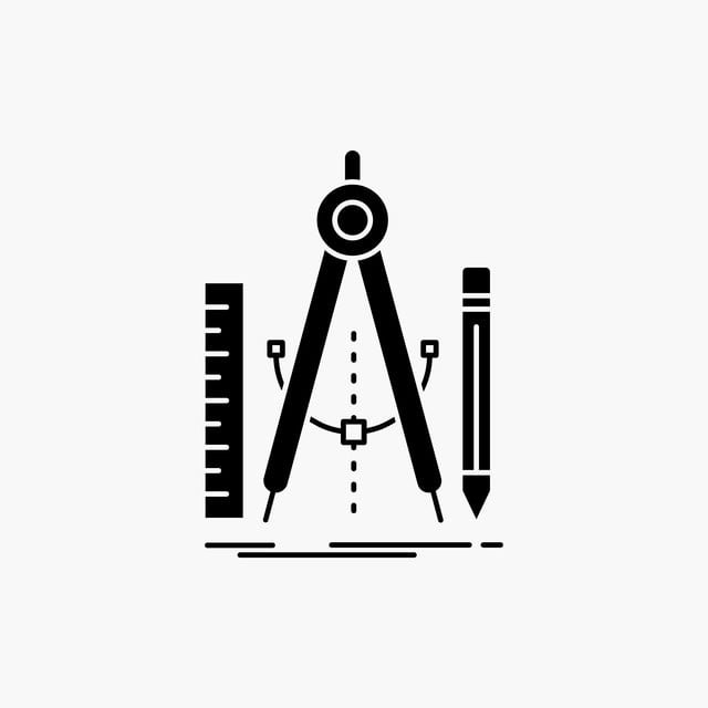 Build, design, geometry, math, tool Glyph Icon. Vector isolated illustration